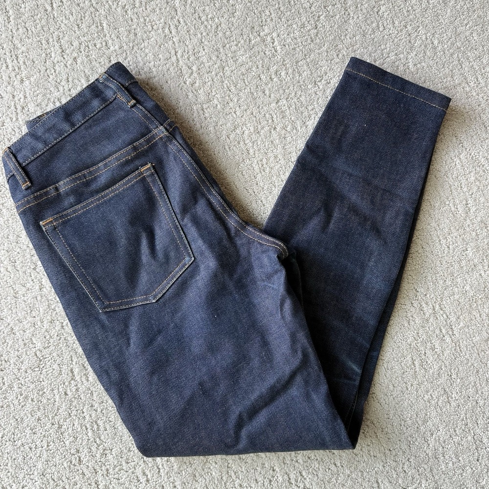 A.P.C. High Standard Jeans Women's 26‎ (28x27) Dark Indigo Tapered Leg $220